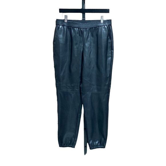Cato Black Faux Leather Jogger Pants Size Medium NWOT - Picture 1 of 6